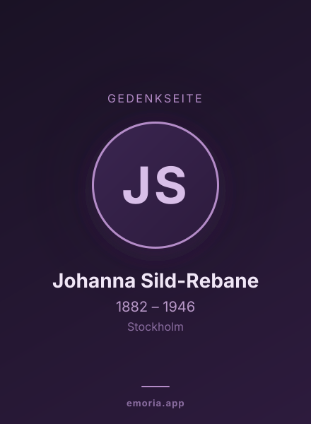 Gedenkportrait von Johanna Sild-Rebane