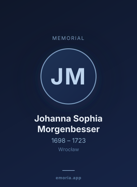 Memorial portrait of Johanna Sophia Morgenbesser