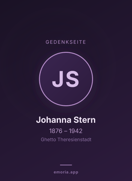 Gedenkportrait von Johanna Stern
