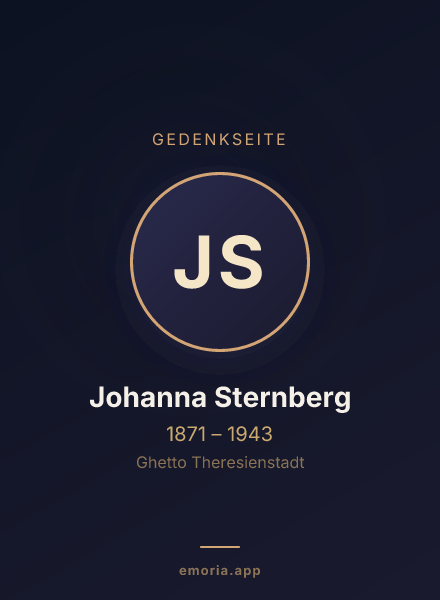 Gedenkportrait von Johanna Sternberg
