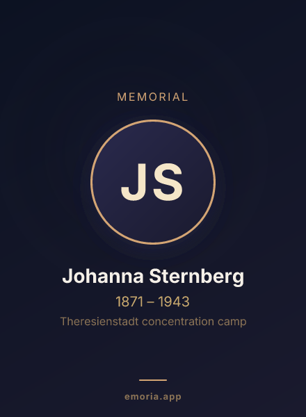 Memorial portrait of Johanna Sternberg