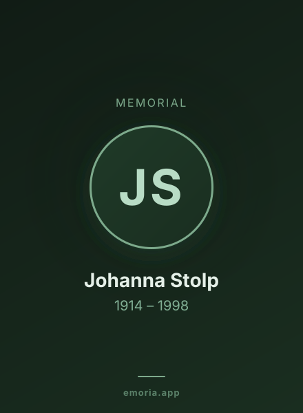 Memorial portrait of Johanna Stolp
