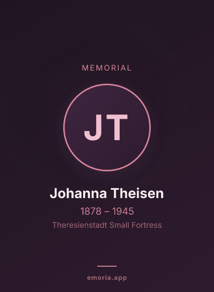 Memorial portrait of Johanna Theisen