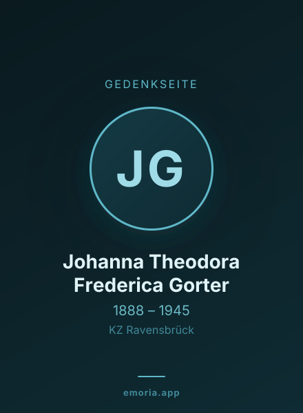 Gedenkportrait von Johanna Theodora Frederica Gorter
