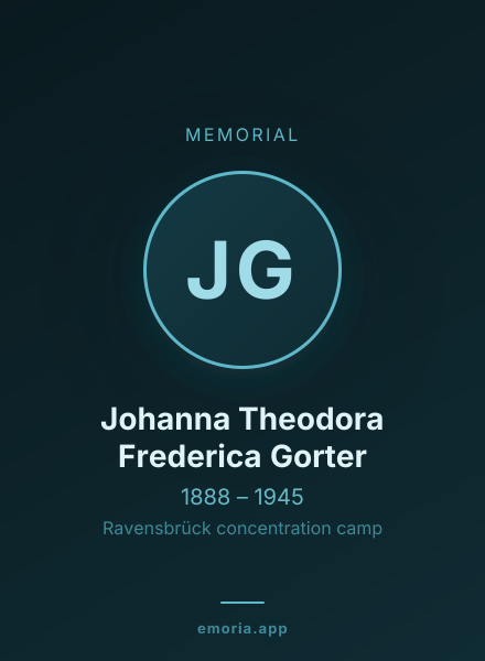 Memorial portrait of Johanna Theodora Frederica Gorter