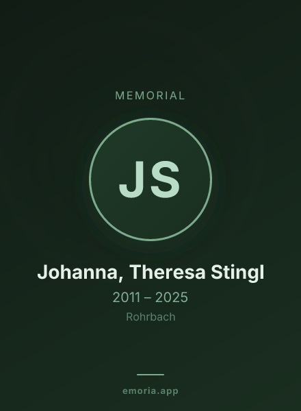 Memorial portrait of Johanna, Theresa Stingl