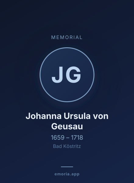 Memorial portrait of Johanna Ursula von Geusau