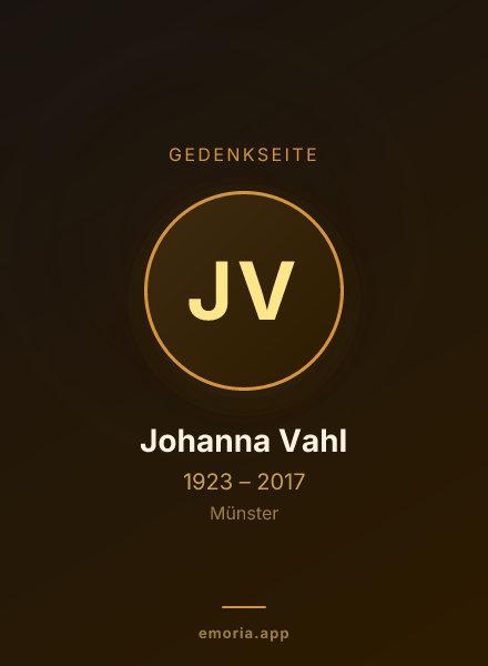 Gedenkportrait von Johanna Vahl