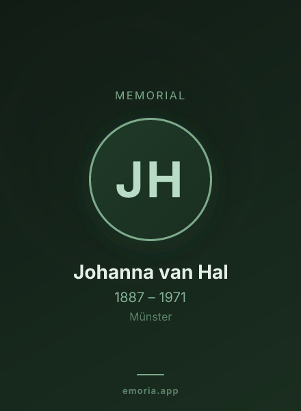 Memorial portrait of Johanna van Hal