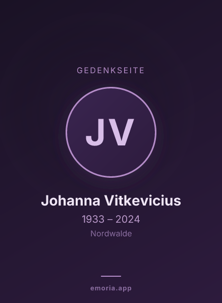 Gedenkportrait von Johanna Vitkevicius