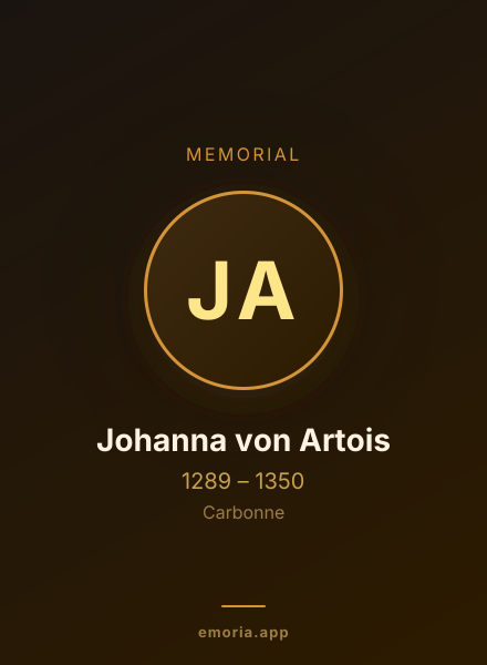 Memorial portrait of Johanna von Artois