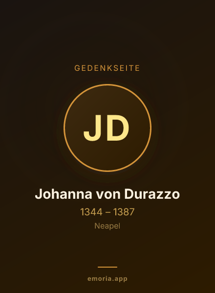 Gedenkportrait von Johanna von Durazzo