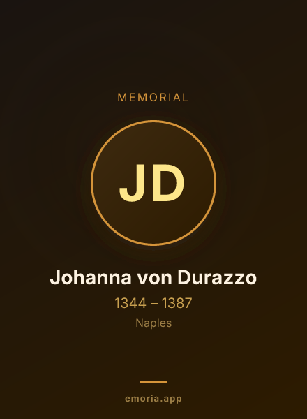 Memorial portrait of Johanna von Durazzo
