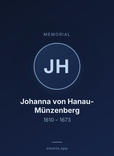 Memorial portrait of Johanna von Hanau-Münzenberg
