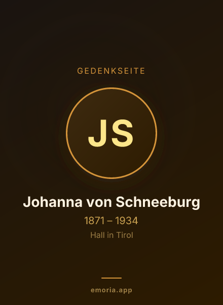 Gedenkportrait von Johanna von Schneeburg