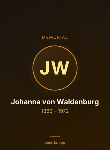 Memorial portrait of Johanna von Waldenburg