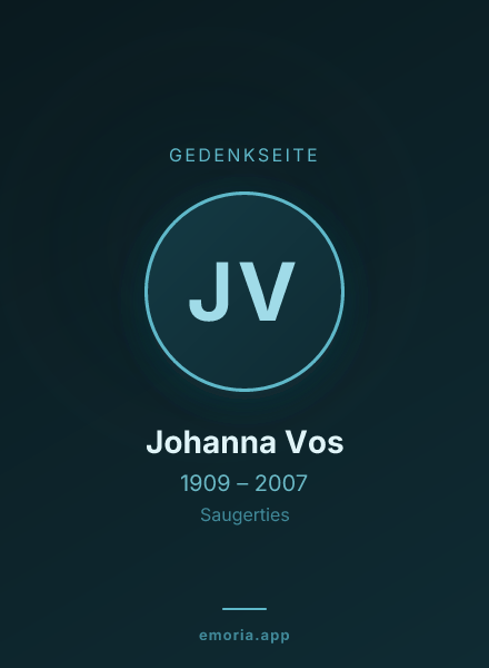 Gedenkportrait von Johanna Vos