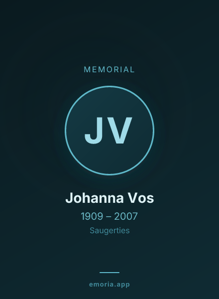 Memorial portrait of Johanna Vos