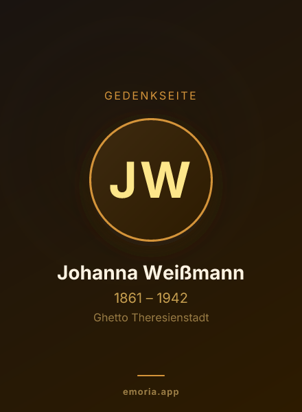 Gedenkportrait von Johanna Weißmann