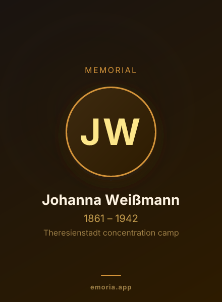 Memorial portrait of Johanna Weißmann