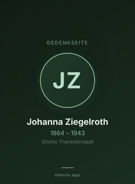 Gedenkportrait von Johanna Ziegelroth