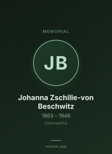 Memorial portrait of Johanna Zschille-von Beschwitz