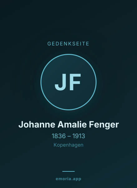 Gedenkportrait von Johanne Amalie Fenger