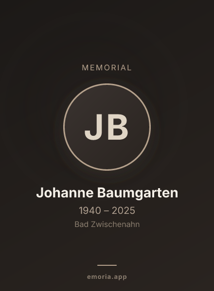 Memorial portrait of Johanne Baumgarten