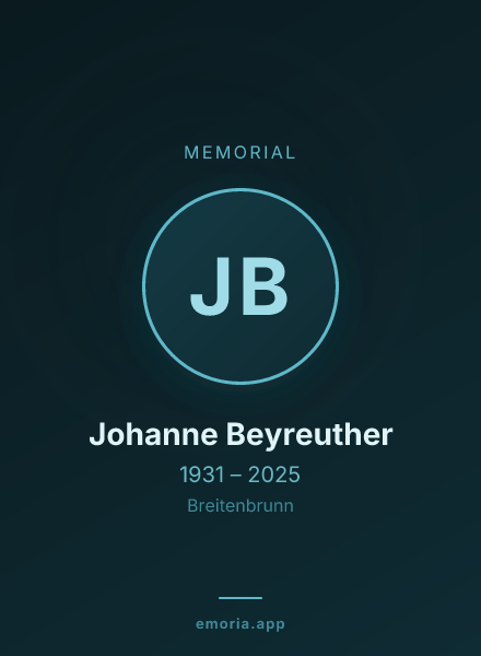 Memorial portrait of Johanne Beyreuther
