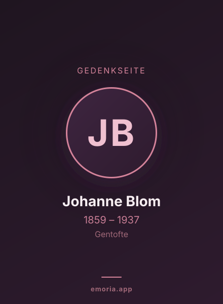 Gedenkportrait von Johanne Blom