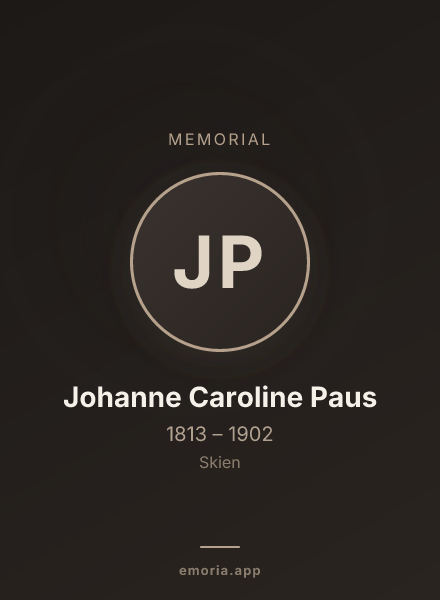 Memorial portrait of Johanne Caroline Paus