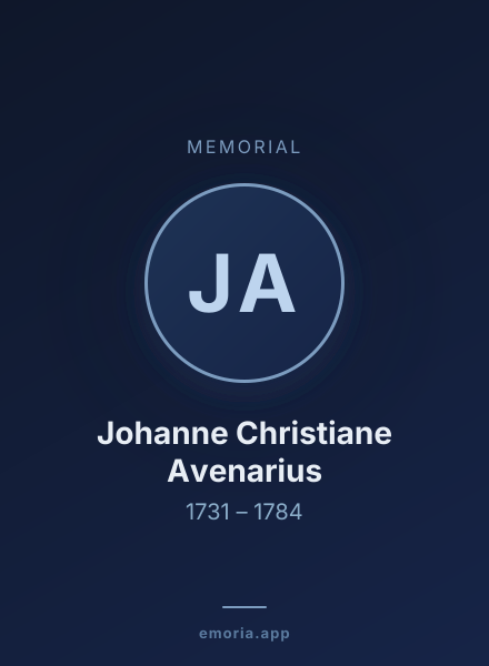 Memorial portrait of Johanne Christiane Avenarius