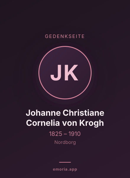 Gedenkportrait von Johanne Christiane Cornelia von Krogh