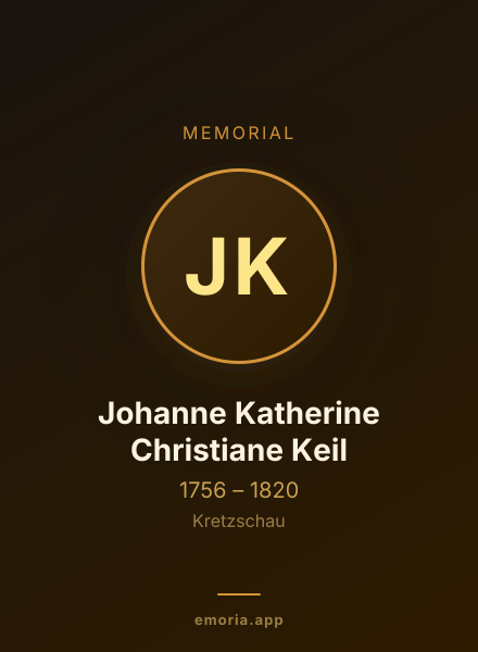 Memorial portrait of Johanne Katherine Christiane Keil