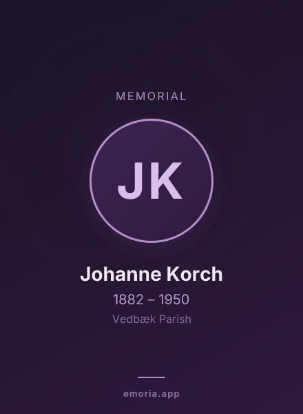 Memorial portrait of Johanne Korch