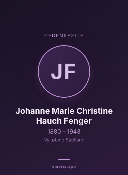 Gedenkportrait von Johanne Marie Christine Hauch Fenger