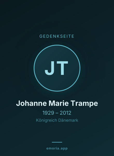 Gedenkportrait von Johanne Marie Trampe
