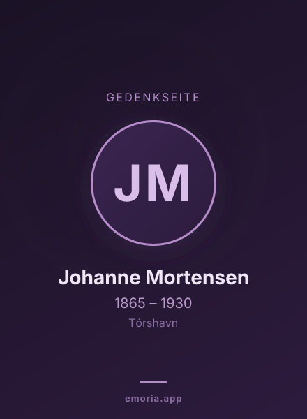 Gedenkportrait von Johanne Mortensen