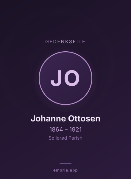 Gedenkportrait von Johanne Ottosen
