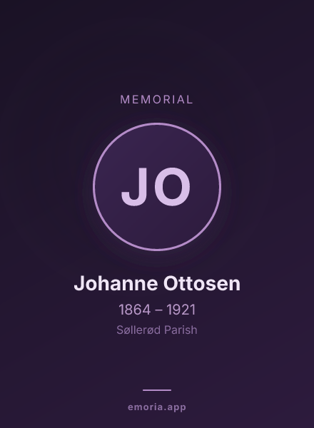 Memorial portrait of Johanne Ottosen
