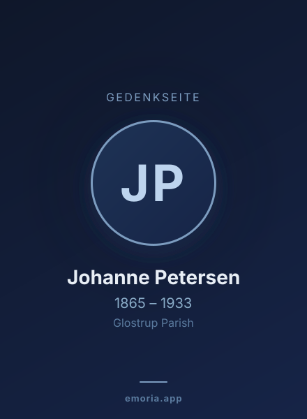 Gedenkportrait von Johanne Petersen
