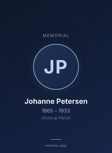 Memorial portrait of Johanne Petersen