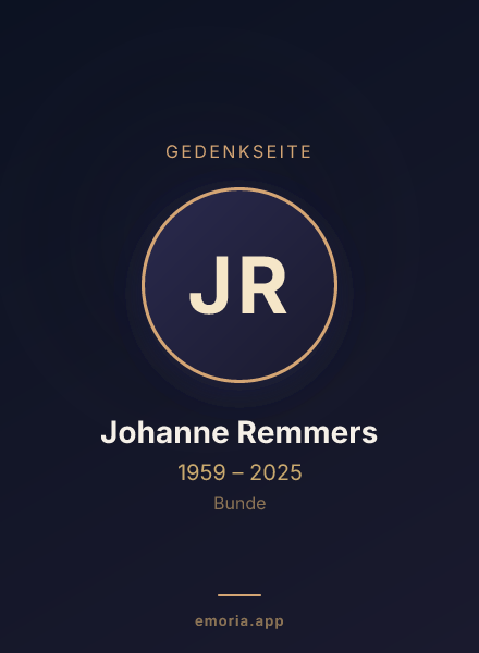 Gedenkportrait von Johanne Remmers
