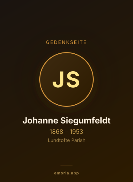 Gedenkportrait von Johanne Siegumfeldt