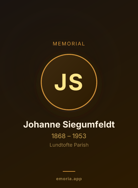 Memorial portrait of Johanne Siegumfeldt