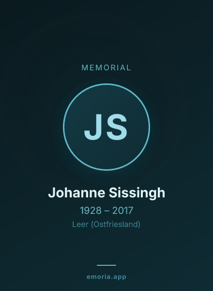 Memorial portrait of Johanne Sissingh
