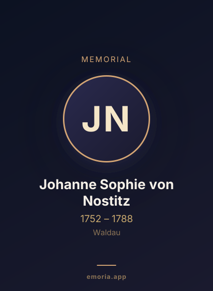 Memorial portrait of Johanne Sophie von Nostitz