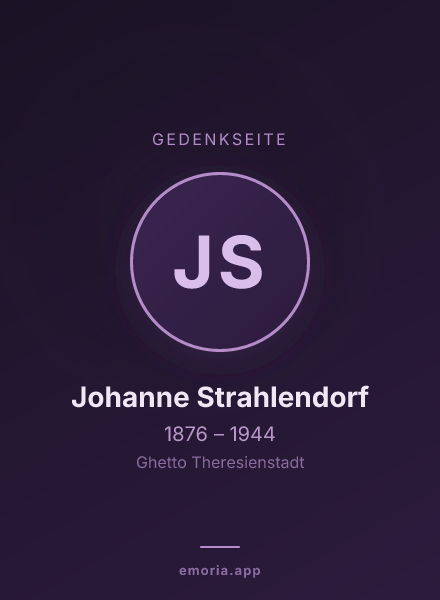 Gedenkportrait von Johanne Strahlendorf