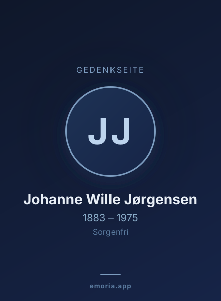 Gedenkportrait von Johanne Wille Jørgensen