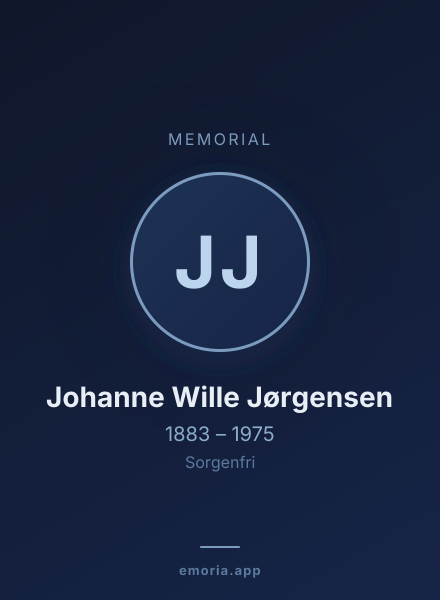 Memorial portrait of Johanne Wille Jørgensen